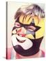Young Chubby Boy in Wrestling Mask-null-Stretched Canvas