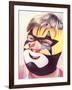 Young Chubby Boy in Wrestling Mask-null-Framed Art Print