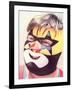 Young Chubby Boy in Wrestling Mask-null-Framed Art Print