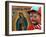 Young Clown, "Bolillito," Stands Next to an Image of the Virgin of Guadalupe in Mexico City-null-Framed Photographic Print