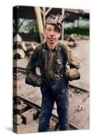 Young Coal Miner at Turkey Knob Mine, West Virginia. 1908 (Coloured Photo)-Lewis Wickes Hine-Stretched Canvas