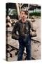 Young Coal Miner at Turkey Knob Mine, West Virginia. 1908 (Coloured Photo)-Lewis Wickes Hine-Stretched Canvas