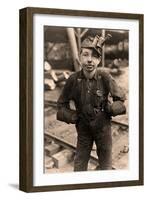 Young Coal Miner at Turkey Knob Mine, West Virginia. 1908 (Photo)-Lewis Wickes Hine-Framed Giclee Print