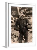 Young Coal Miner at Turkey Knob Mine, West Virginia. 1908 (Photo)-Lewis Wickes Hine-Framed Giclee Print