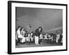 Young Conductor Lorin Maazel Taking a Bow at a Concert by the Robin Hood Dell Orchestra-Nina Leen-Framed Premium Photographic Print