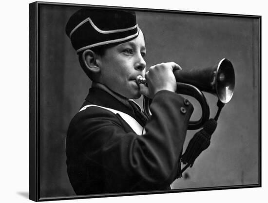 Young Cornet Player-null-Framed Photographic Print