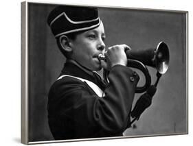 Young Cornet Player-null-Framed Photographic Print