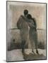 Young Couple, Central Panel from the Dream and Reality Triptych, 1905-Angelo Morbelli-Mounted Giclee Print