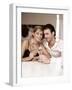 Young Couple Clinking Glasses of White Wine-Sporrer & Skowronek-Framed Photographic Print