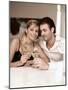 Young Couple Clinking Glasses of White Wine-Sporrer & Skowronek-Mounted Photographic Print