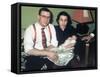 Young Couple Holding Baby Boy in Christening Gown, Ca. 1952-null-Framed Stretched Canvas