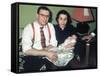 Young Couple Holding Baby Boy in Christening Gown, Ca. 1952-null-Framed Stretched Canvas