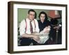 Young Couple Holding Baby Boy in Christening Gown, Ca. 1952-null-Framed Premium Photographic Print