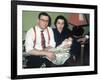 Young Couple Holding Baby Boy in Christening Gown, Ca. 1952-null-Framed Photographic Print