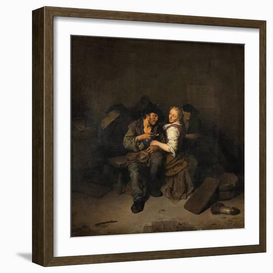 Young Couple in a Tavern, 1661-Cornelis Pietersz Bega-Framed Giclee Print