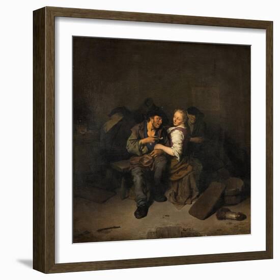 Young Couple in a Tavern, 1661-Cornelis Bega-Framed Giclee Print