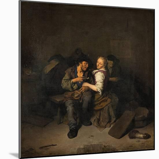 Young Couple in a Tavern, 1661-Cornelis Bega-Mounted Giclee Print