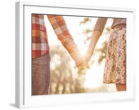 Young Couple in Love Outdoor-RockandWasp-Framed Photographic Print