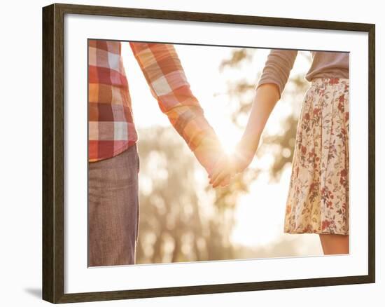Young Couple in Love Outdoor-RockandWasp-Framed Photographic Print