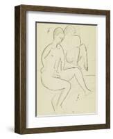 Young Couple in the Bathroom-Ernst Ludwig Kirchner-Framed Giclee Print