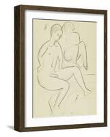 Young Couple in the Bathroom-Ernst Ludwig Kirchner-Framed Giclee Print