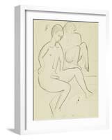 Young Couple in the Bathroom-Ernst Ludwig Kirchner-Framed Giclee Print