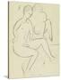 Young Couple in the Bathroom-Ernst Ludwig Kirchner-Stretched Canvas