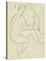 Young Couple in the Bathroom-Ernst Ludwig Kirchner-Stretched Canvas