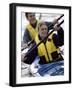 Young Couple Kayaking-null-Framed Photographic Print