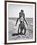 Young Couple Playing Leapfrog on the Beach-The Chelsea Collection-Framed Giclee Print