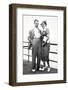 Young Couple Portrait on Boardwalk, Ca. 1929-null-Framed Photographic Print