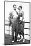 Young Couple Portrait on Boardwalk, Ca. 1929-null-Mounted Photographic Print