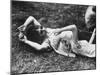 Young Couple Relaxing During Woodstock Music Festival-Bill Eppridge-Mounted Photographic Print