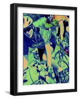 Young Couple Riding Bicycles-null-Framed Photographic Print