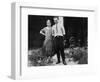 Young Couple Stands in Front of their Garage, Ca. 1925-null-Framed Photographic Print