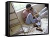 Young Couple Taking a Coffee Break-null-Framed Stretched Canvas