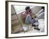 Young Couple Taking a Coffee Break-null-Framed Photographic Print