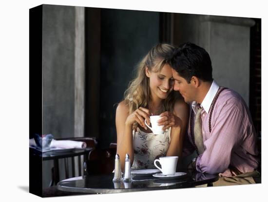 Young Couple Talking in Cafe-Bill Bachmann-Stretched Canvas