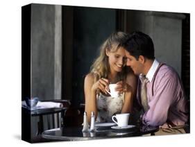 Young Couple Talking in Cafe-Bill Bachmann-Stretched Canvas