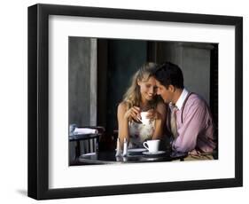 Young Couple Talking in Cafe-Bill Bachmann-Framed Photographic Print