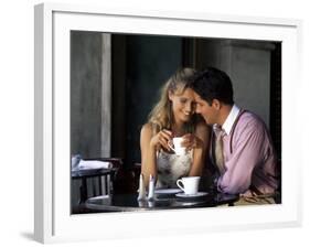 Young Couple Talking in Cafe-Bill Bachmann-Framed Photographic Print