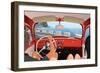 Young Couple Tavelling on Coast Road in Retro Car-Nikola Knezevic-Framed Art Print