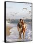 Young Couple Walking on the Beach-Bill Bachmann-Framed Stretched Canvas