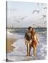 Young Couple Walking on the Beach-Bill Bachmann-Stretched Canvas