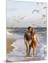 Young Couple Walking on the Beach-Bill Bachmann-Mounted Photographic Print