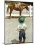 Young Cowboy Looking at Horse-William P. Gottlieb-Mounted Photographic Print