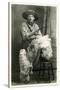 Young Cowboy with Woolly Chaps-null-Stretched Canvas