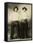 Young Cowboys In Black Wooly Chaps-null-Framed Stretched Canvas