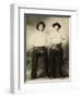 Young Cowboys In Black Wooly Chaps-null-Framed Art Print