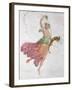 Young Dancer with a Cornucopia and a Bunch of Grapes-Carlo Bevilacqua-Framed Giclee Print